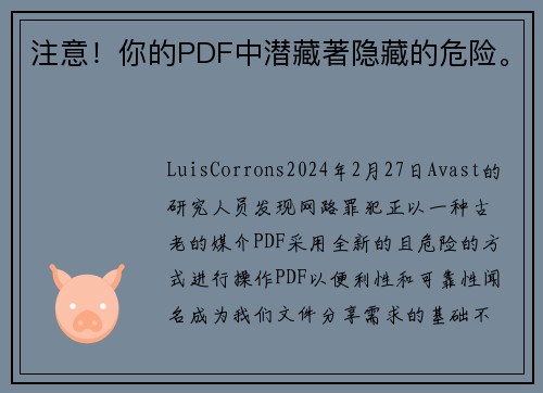 注意！你的PDF中潜藏著隐藏的危险。
